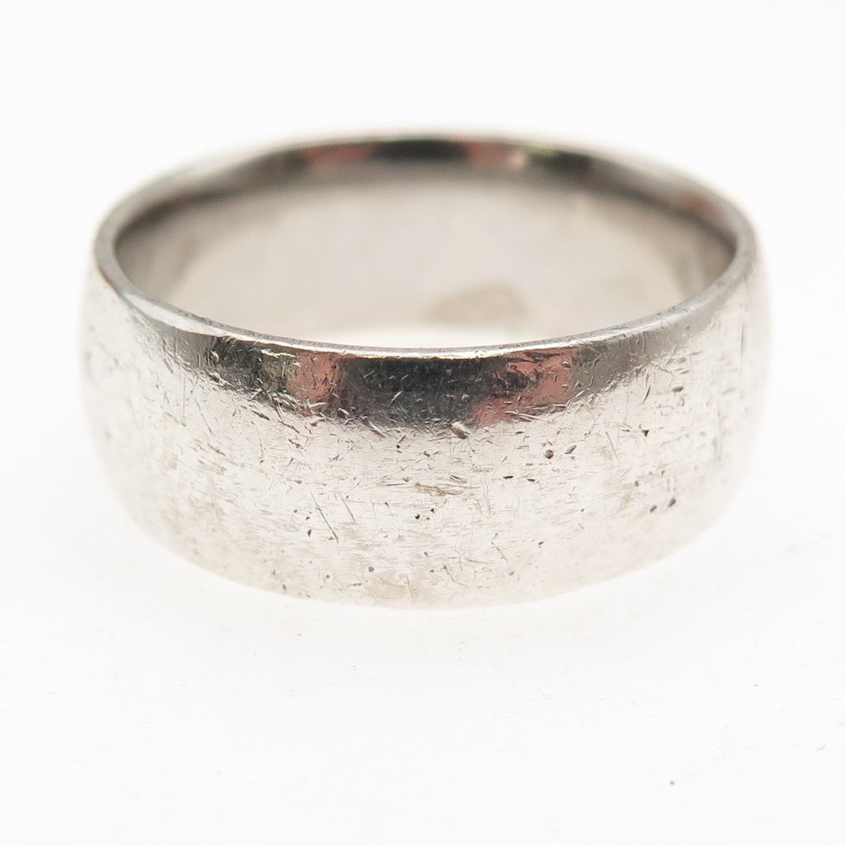 925 Sterling Silver Vintage MH Birmingham Wedding Wide Band Ring Size 11