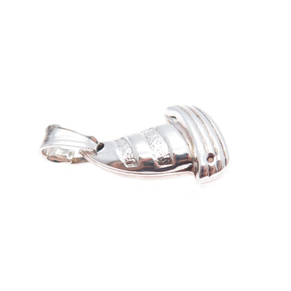 925 Sterling Silver Vintage Italy Sailboat Minimalist Charm Pendant