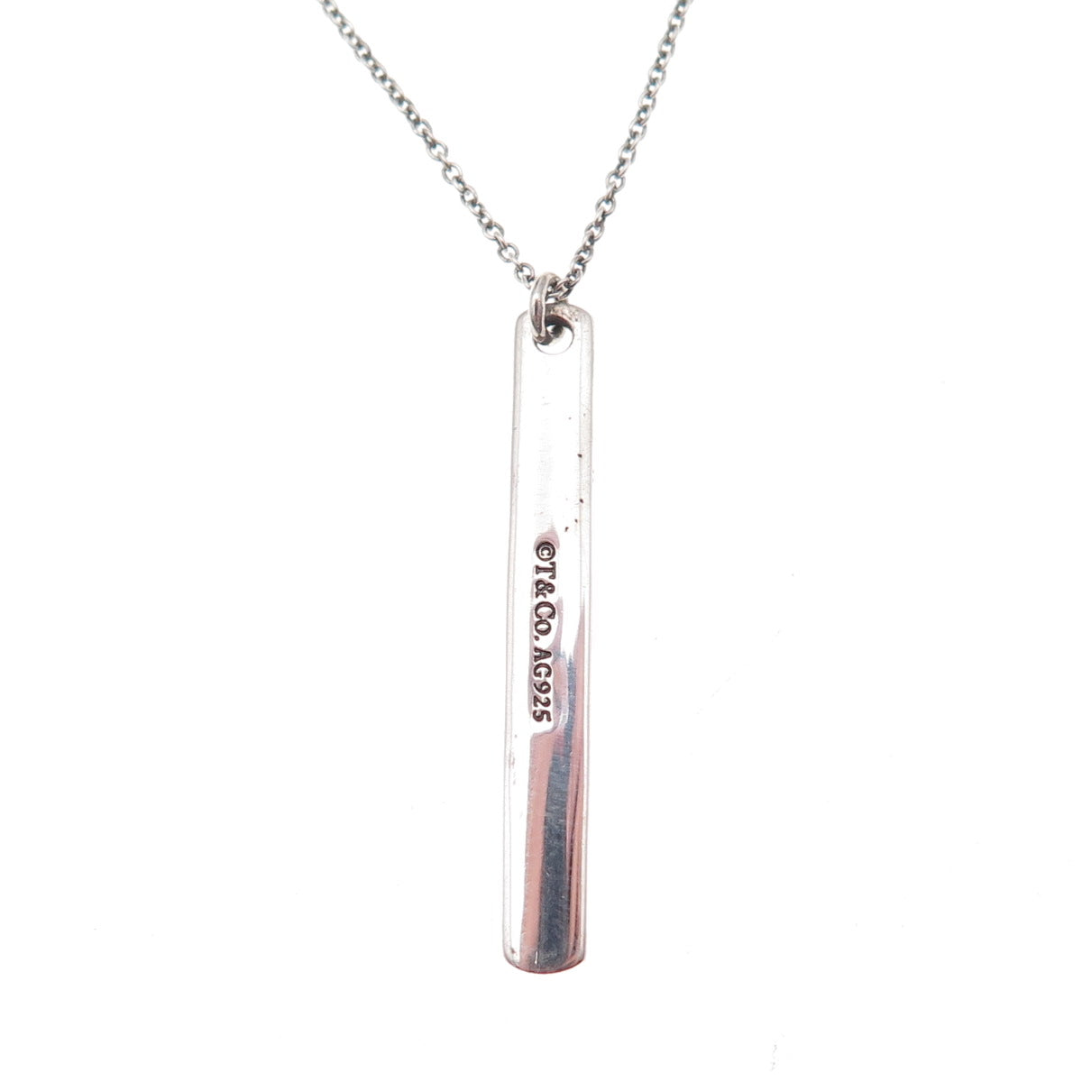 Tiffany & Co. 925 Sterling Vintage 1837 Collection Bar Cable Chain Necklace 16"