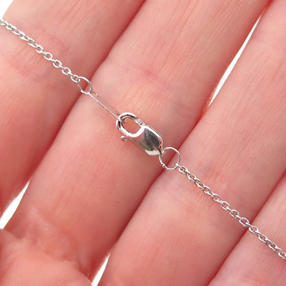 925 Sterling Silver Round-Cut C Z Twisted Cable Chain Necklace 18"