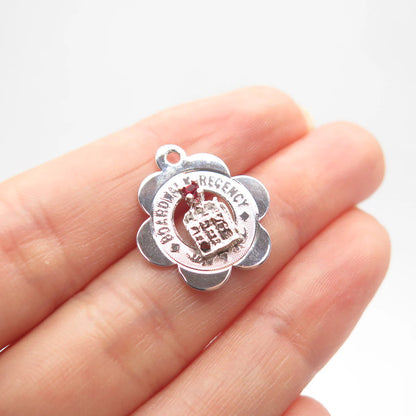 925 Sterling Silver Vintage C Z "Caesar Boardwalk Casino" Charm Pendant