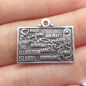 MAISELS INDIAN TRADING 925 Sterling Silver Vintage Hawaiian Island Charm Pendant
