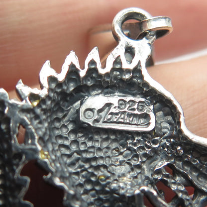 925 Sterling Silver Vintage Chinese Dragon Pendant