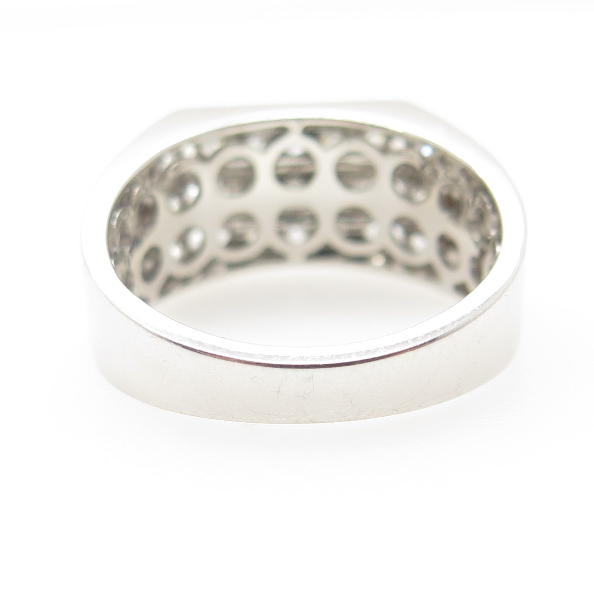 925 Sterling Silver Round-Cut Shaped C Z Ring Size 10