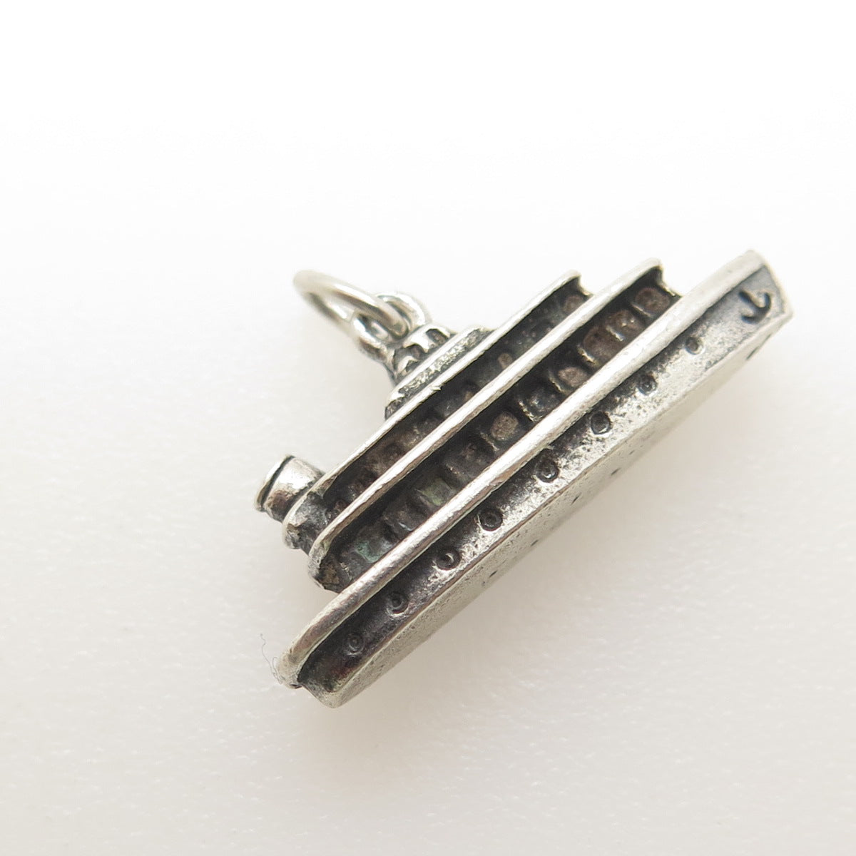 800 Silver Vintage Liner Ship 3D Charm Pendant