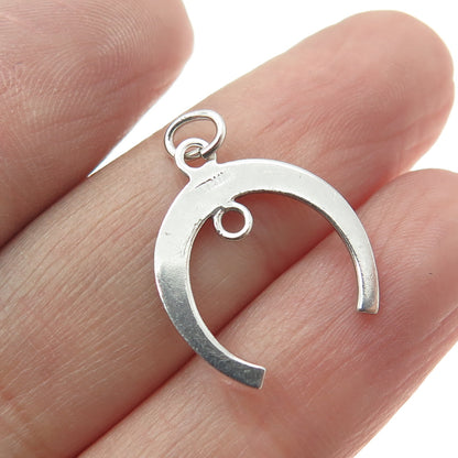 925 Sterling Silver Antique Art Deco Horseshoe For Good Luck Charm Pendant