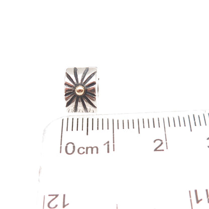 Pandora 925 Sterling Silver & Gold Sunburst Clip Charm