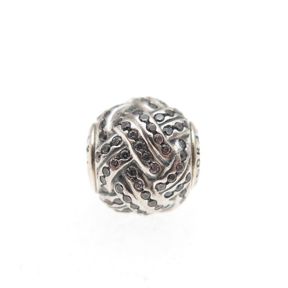 Pandora 925 Sterling Silver C Z Essence Friendship Slide Bead Charm