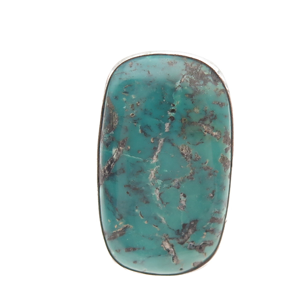 925 Sterling Silver Vintage Real Kingman Turquoise Ring Size 8.75