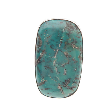 925 Sterling Silver Vintage Real Kingman Turquoise Ring Size 8.75