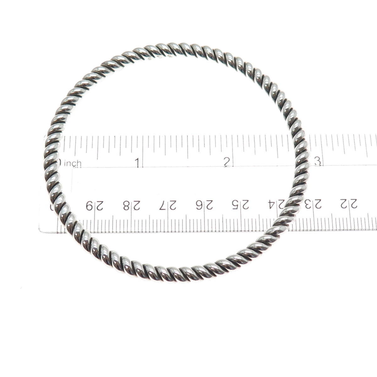 SILPADA 925 Sterling Silver Vintage Twisted Bangle Bracelet 8.25"