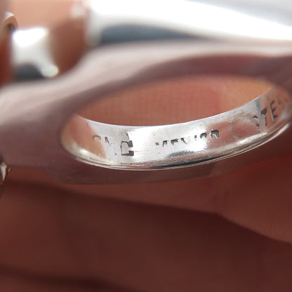 925 Sterling Silver Vintage Mexico Modernist Cross Screw Back Dangle Earrings