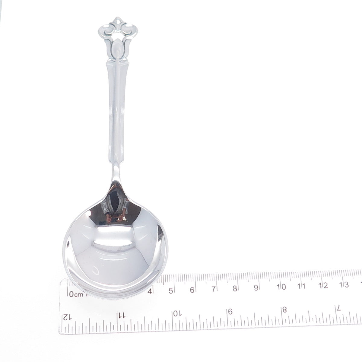 COHR 925 Sterling Silver Antique Denmark Monica Round Bowl Soup Spoon