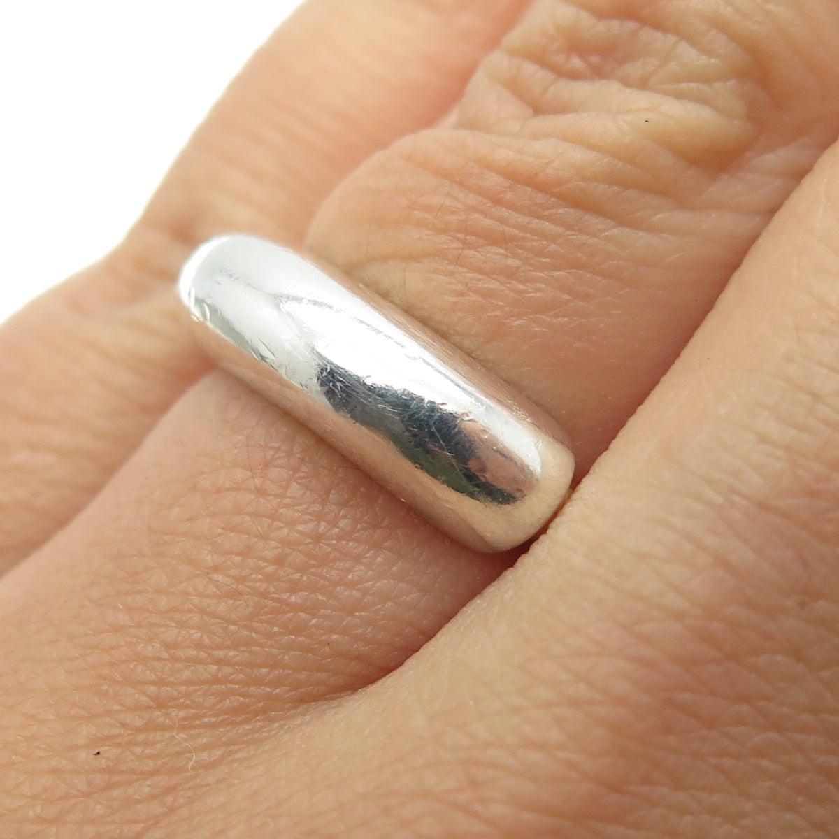 MEJURI 925 Sterling Silver 2-Tone Modernist Ring Size 6.25