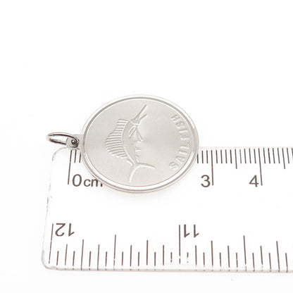 JAY POSON 925 Sterling Silver Vintage Sailfish Charm Pendant