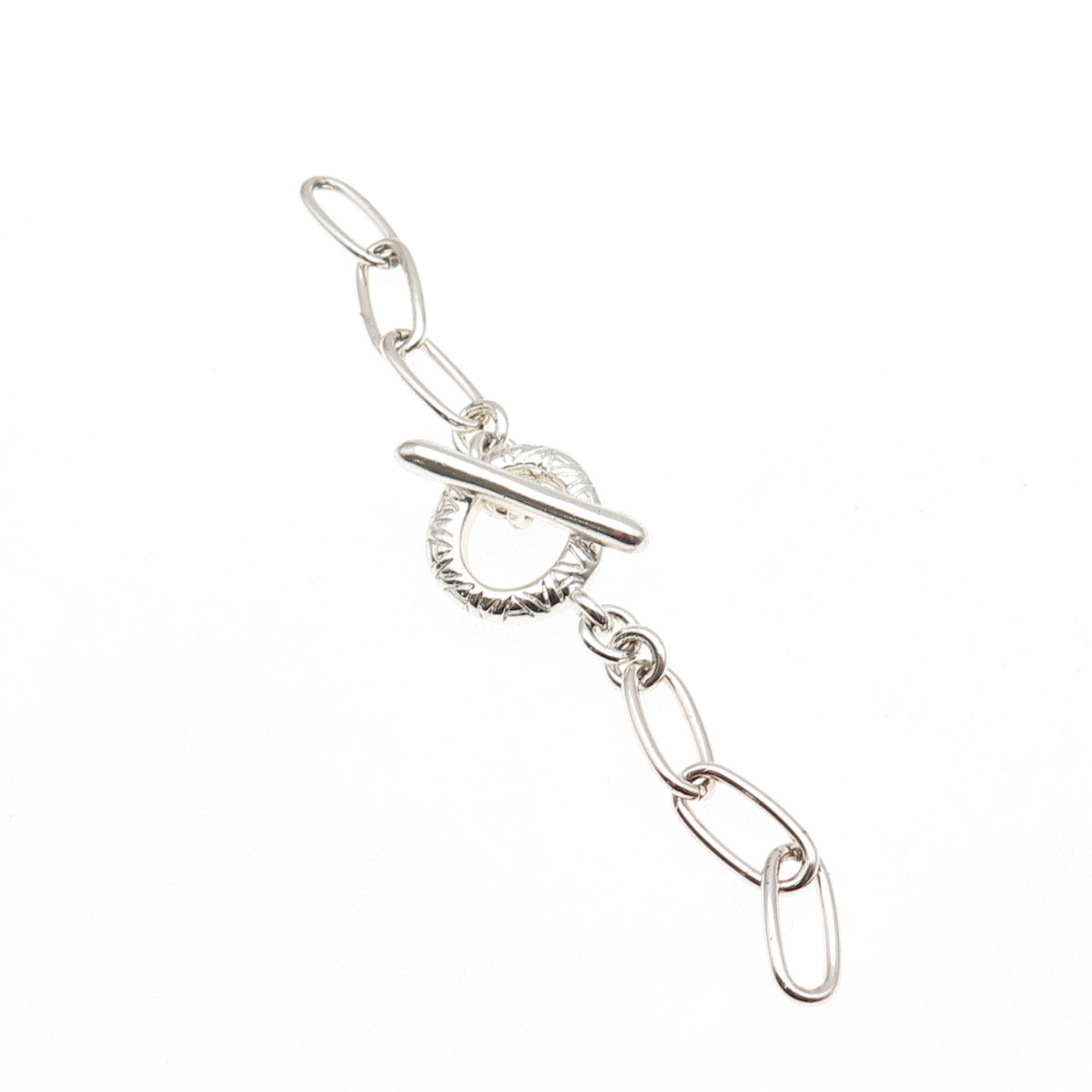 AV ARGENTO VIVO 925 Sterling Silver Vintage Necklace Toggle Clasp Extension 4.5"