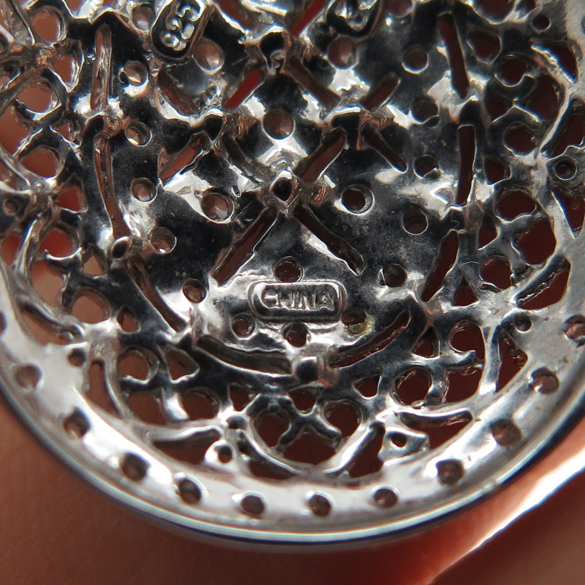 925 Sterling Silver Round-Cut C Z Locket Charm Pendant