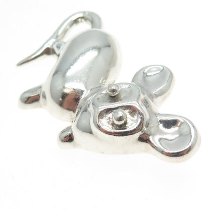 925 Sterling Silver Vintage Mexico Modernist Mouse Pin Brooch