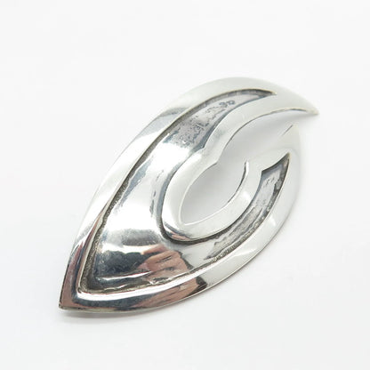 925 Sterling Silver Vintage Modernist Pin Brooch
