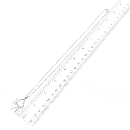 Han 925 Sterling Silver Real Diamond Accent Love Cable Chain Necklace 18"