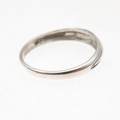 Ste Bee 925 Sterling Silver 2-Tone Vintage Modernist Oxidized Ring Size 7.75