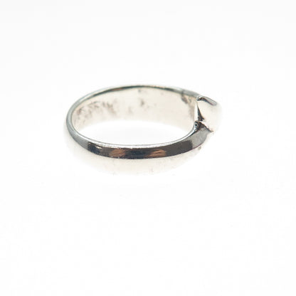 925 Sterling Silver Vintage Modernist Ring Size 6.75