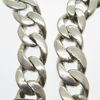 925 Sterling Silver Vintage "Bryan" Name Solid 93.7g ID Cuban Link Bracelet 8"