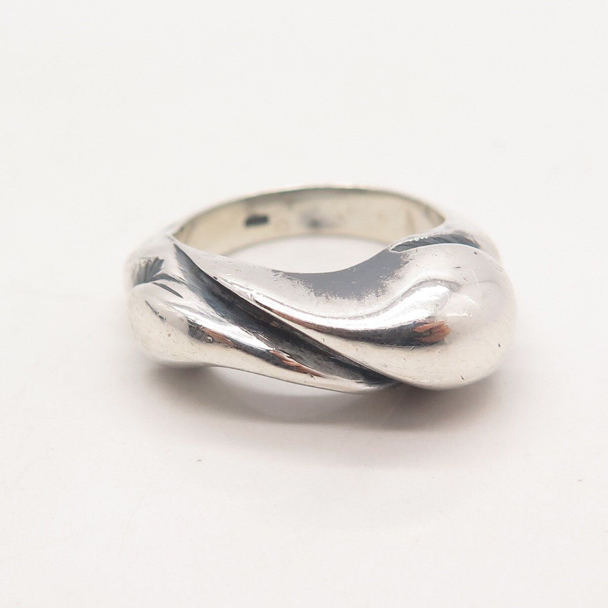 925 Sterling Silver Vintage Twisted Ring Size 5.5
