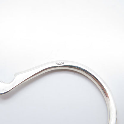 925 Sterling Silver Vintage Revolver Cuban Chain Key Ring