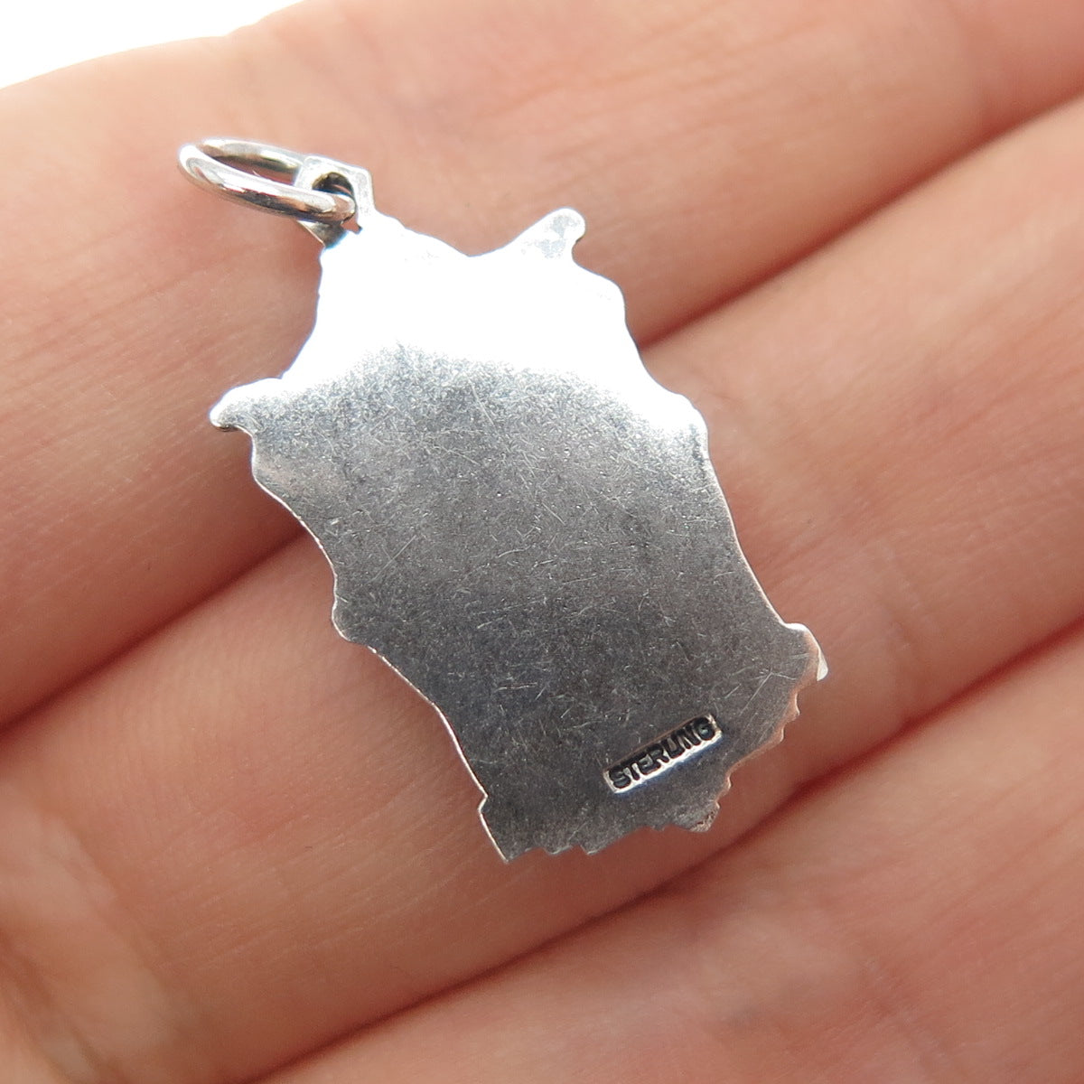 925 Sterling Silver Antique NJ Oratory Forensic League Oxidized Charm Pendant