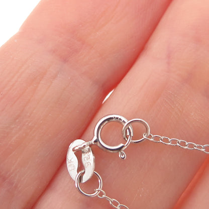 925 Sterling Silver Cable Chain Necklace 18"