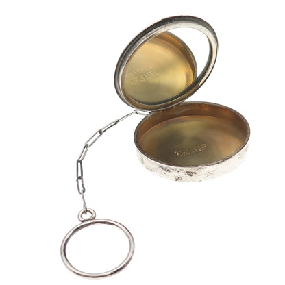 Elgin 925 Sterling Silver Antique Art Deco Chatelaine Fob Compact Case
