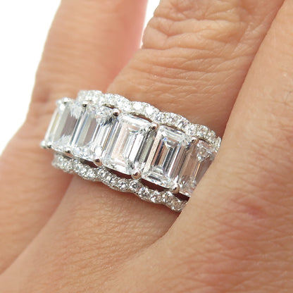 925 Sterling Silver Multi-C Z Ring Size 7