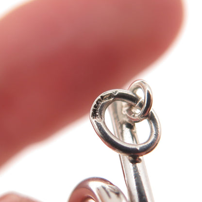 925 Sterling Silver Vintage Musical Horn Charm Pendant