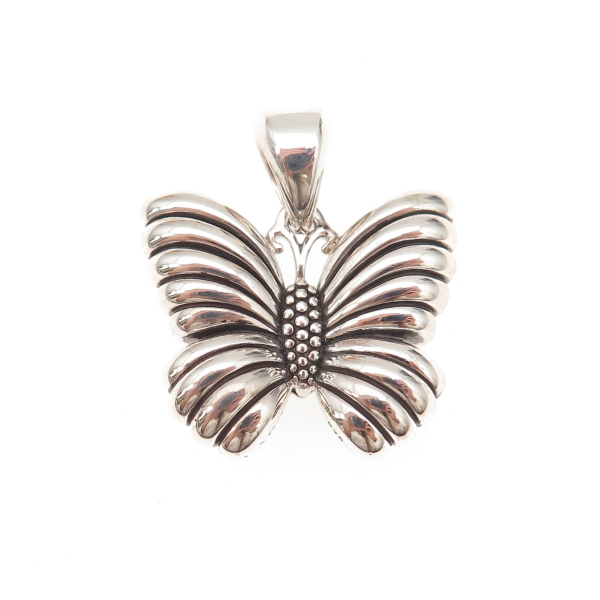 Lagos 925 Sterling Silver Vintage Butterfly Oxidized Charm Pendant