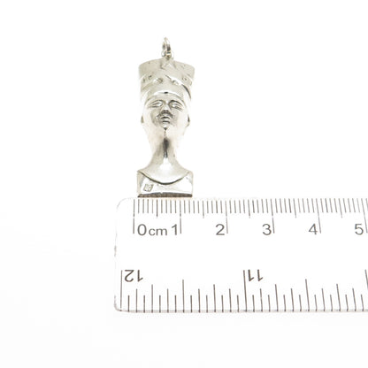 800 Silver Vintage Nefertiti Egyptian Charm Pendant