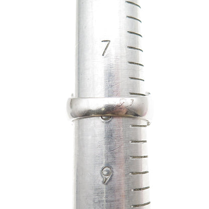 925 Sterling Silver Real Turquoise & Round-Cut C Z Ring Size 8