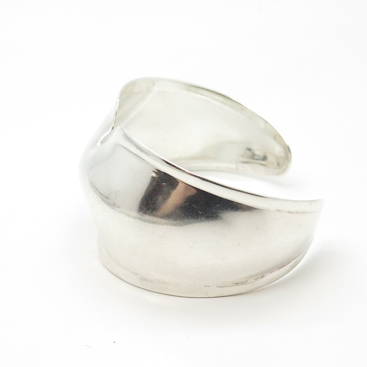 925 Sterling Silver Vintage Robert Lee Morris Pinched Wide Cuff Bracelet 7.25"