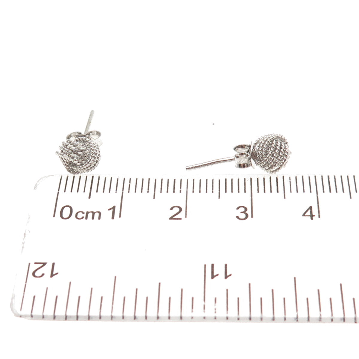 925 Sterling Silver Twisted Knot Stud Earrings