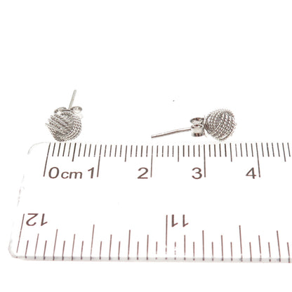 925 Sterling Silver Twisted Knot Stud Earrings