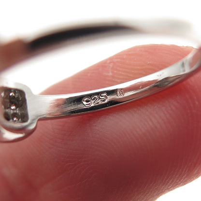 925 Sterling Silver Round-Cut C Z Engagement Ring Size 6