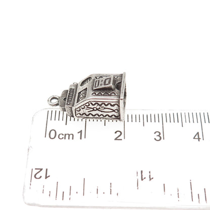 MAISELS INDIAN Old Pawn 925 Sterling Vintage Slot Machine 3D Mini Charm Pendant