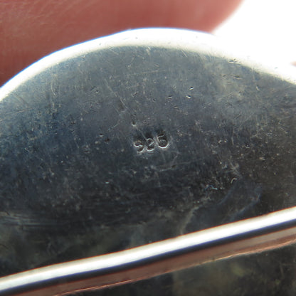 925 Sterling Silver Vintage Real Black Onyx Granulate Pin Brooch
