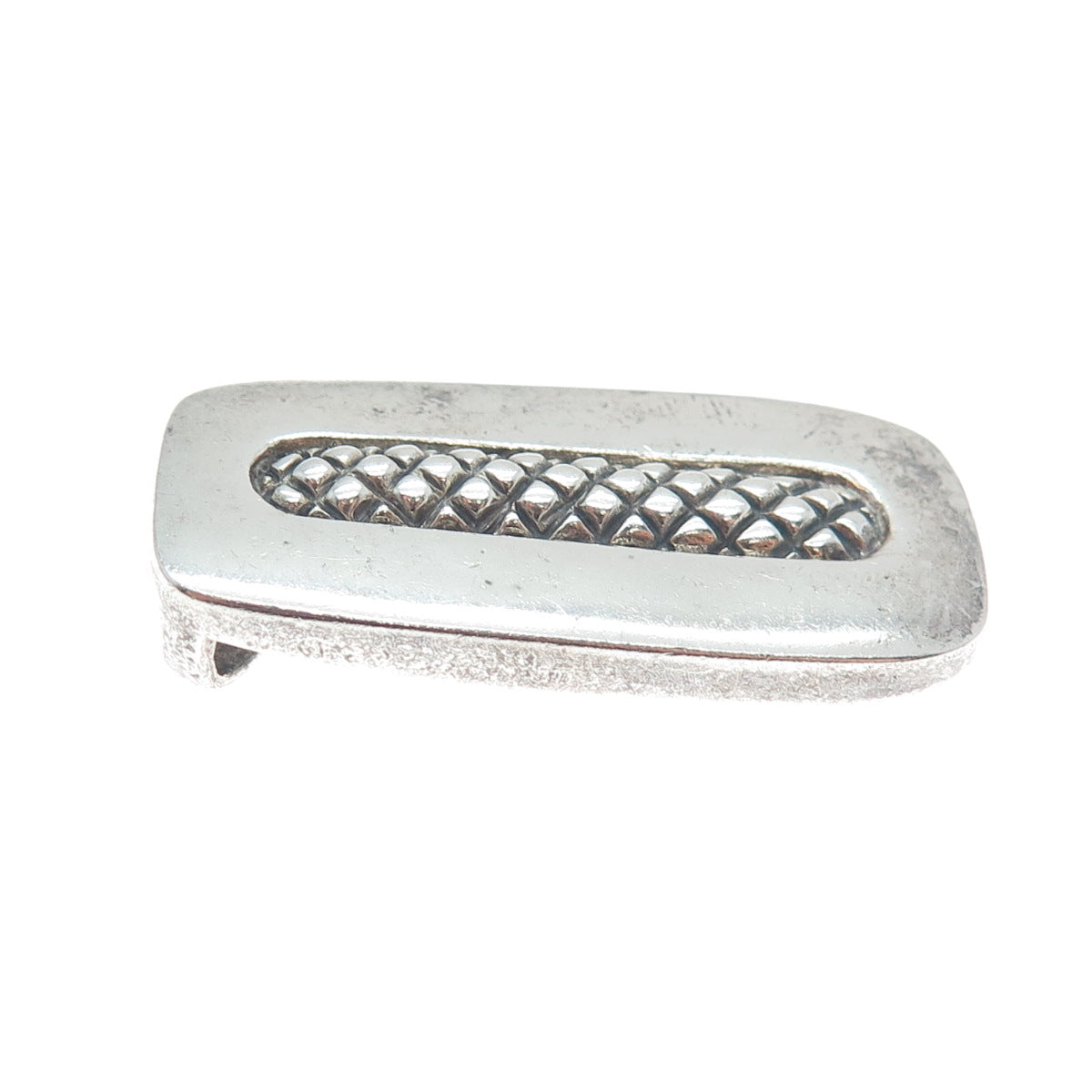 925 Sterling Silver Vintage Modernist Oxidized Charm Pendant