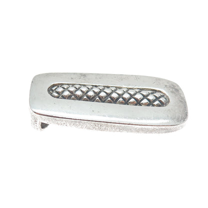 925 Sterling Silver Vintage Modernist Oxidized Charm Pendant