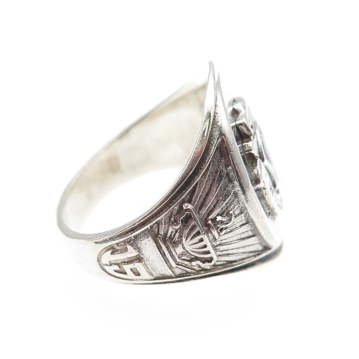REED & CO. 925 Sterling Vintage 1968 Enamel William H. Carr School Ring Size 10