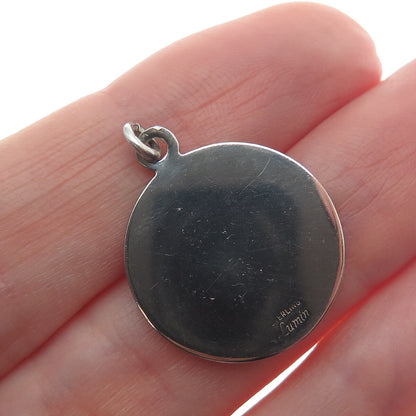 LUMIN 925 Sterling Silver Vintage Holy Communion Minimalist Charm Pendant