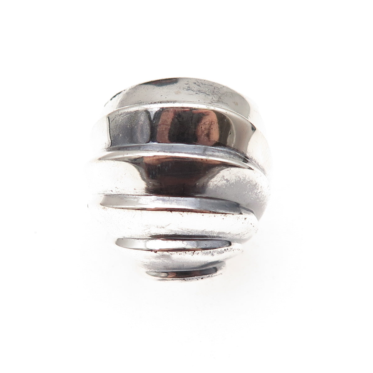 925 Sterling Silver Vintage Modernist Oxidized Ring Size 7.5