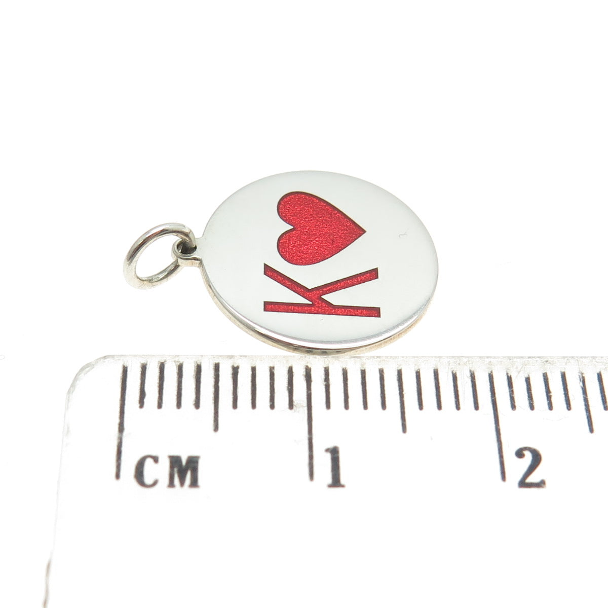 925 Sterling Silver Enamel King of Hearts Playing Card Charm Pendant