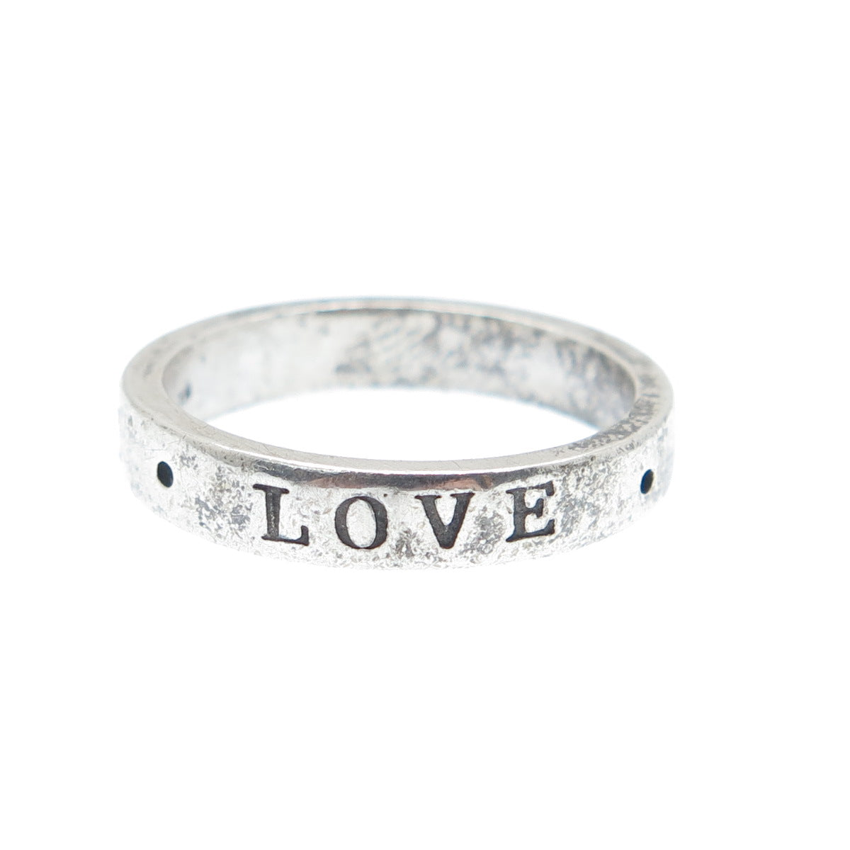 925 Sterling Silver Vintage True Love Waits Band Ring Size 6.75